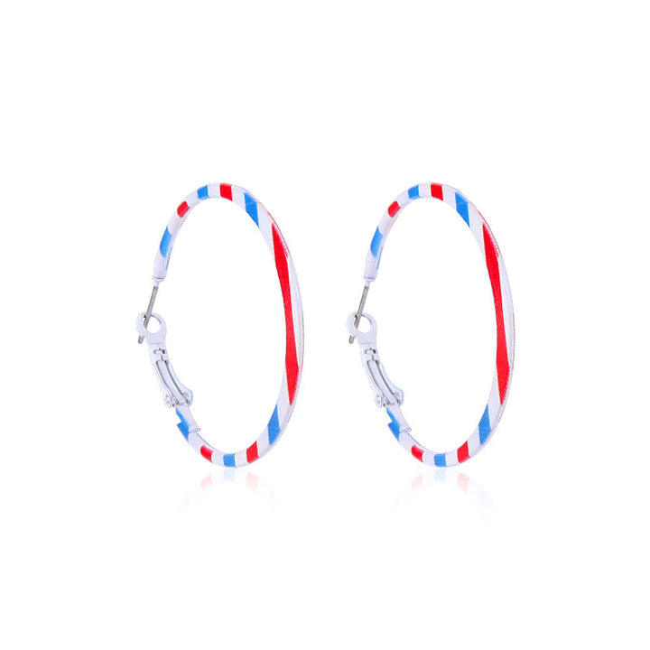 Women's long multi-layer star drop earrings with crystal embellishments and rhodium-plated alloy Kalsten