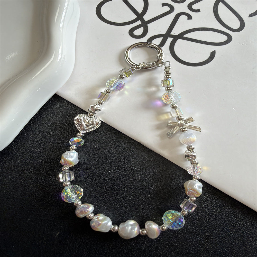 Heart-Shaped Beaded Keychain Kalsten
