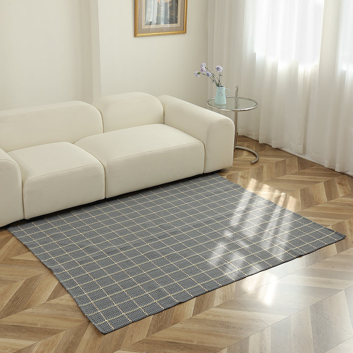Striped flat woven carpet for living room with low pile and modern striped pattern Kalsten
