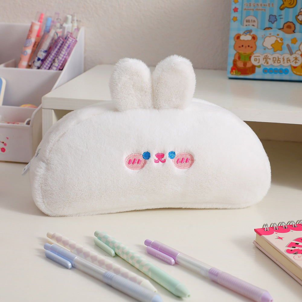 Cute Bear-Shaped Plush Pencil Case Kalsten