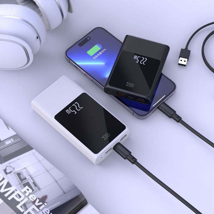 Portable power bank with smart LCD display and dual USB ports Kalsten