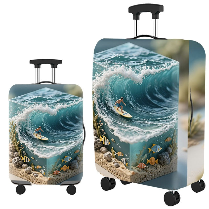Artistic Cat-Themed Hard Shell Suitcase Kalsten