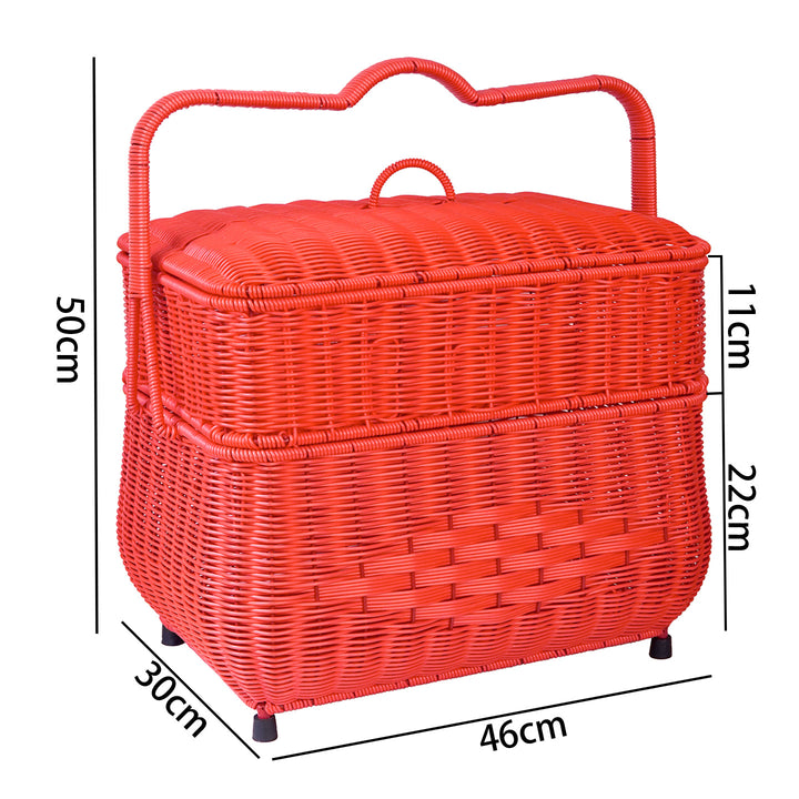 Versatile Woven Picnic Storage Basket Kalsten