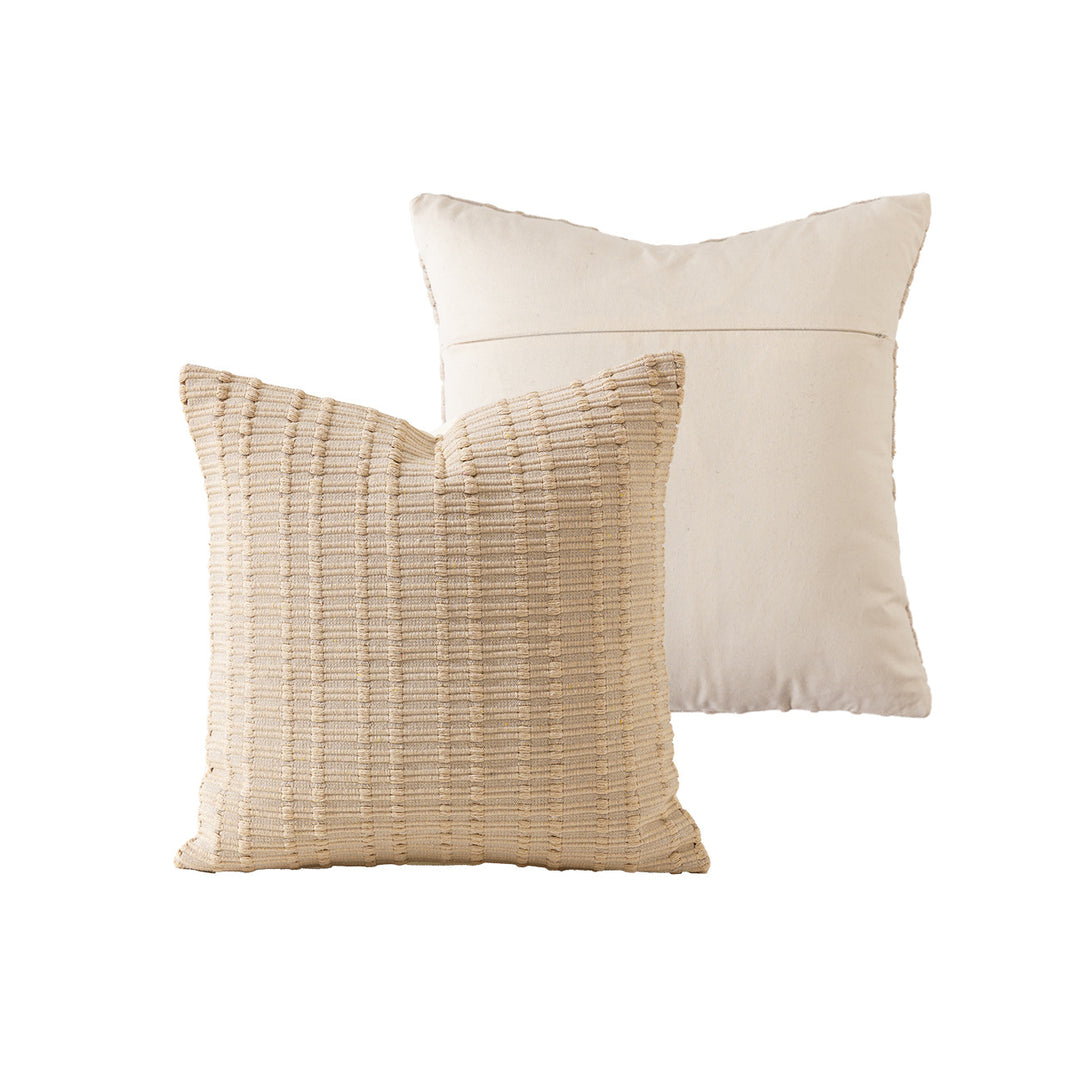 Cotton cushion duo with handwoven texture and hidden zipper Kalsten