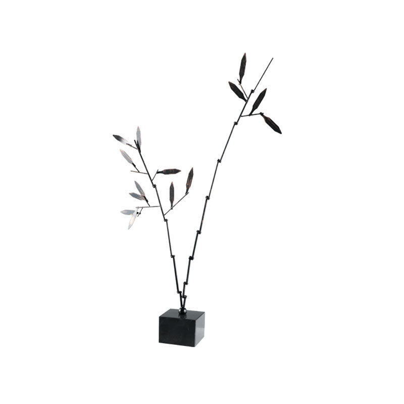 Minimalist Metal Leaf Sculpture