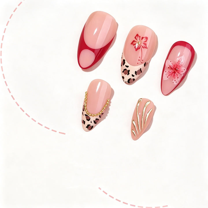 Floral Design Acrylic Nail Set Kalsten