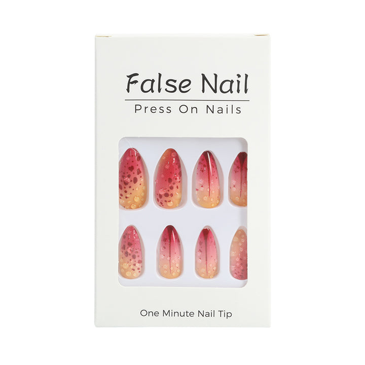 Creative artificial nails with appealing ombre and glitter effects Kalsten