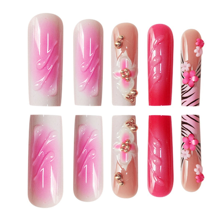 Floral 3D Nail Art Extensions Kalsten