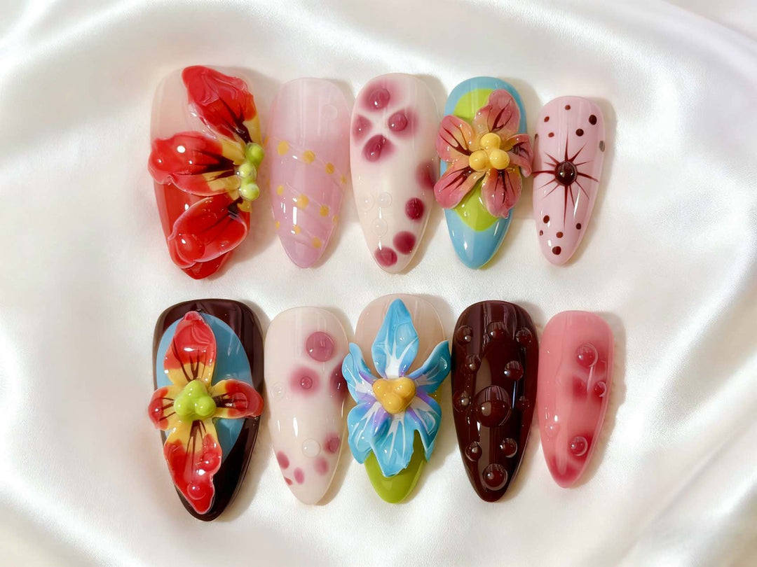 Artistic Floral Nail Art Collection