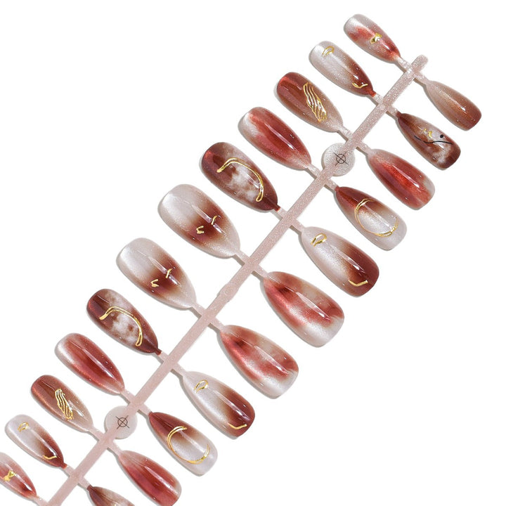 Elegant Ornamented Press-On Nail Set Kalsten
