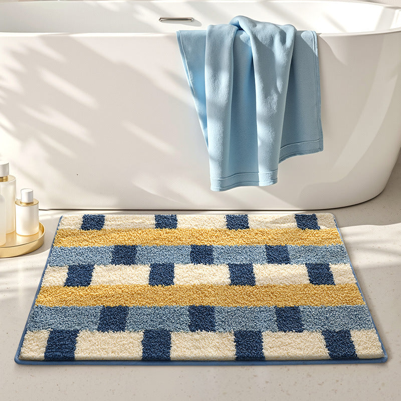 Plush Striped Bath Mat Kalsten