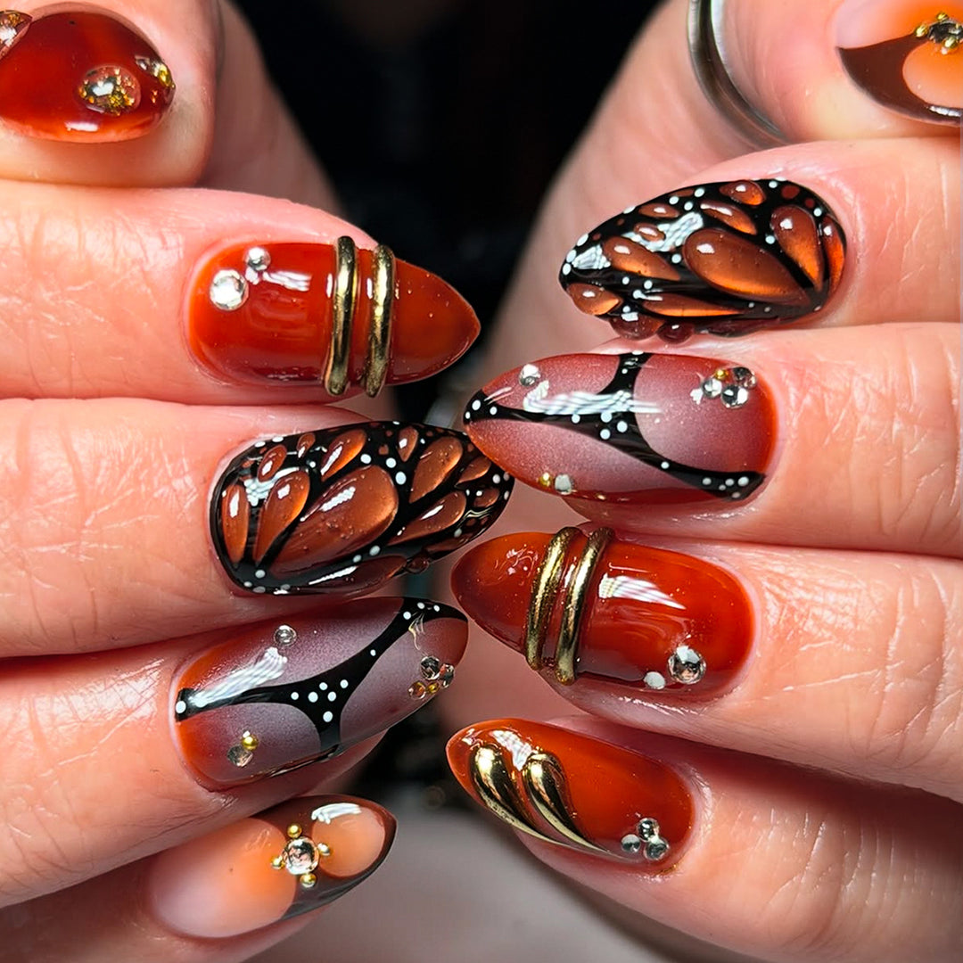 Artificial Nails with Luxurious Decorations Kalsten
