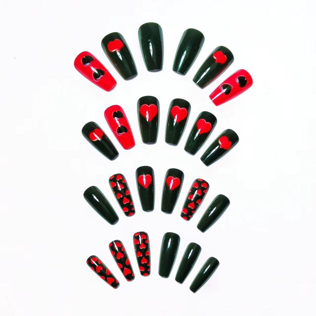 Artificial nails with Romantic Heart Design Kalsten