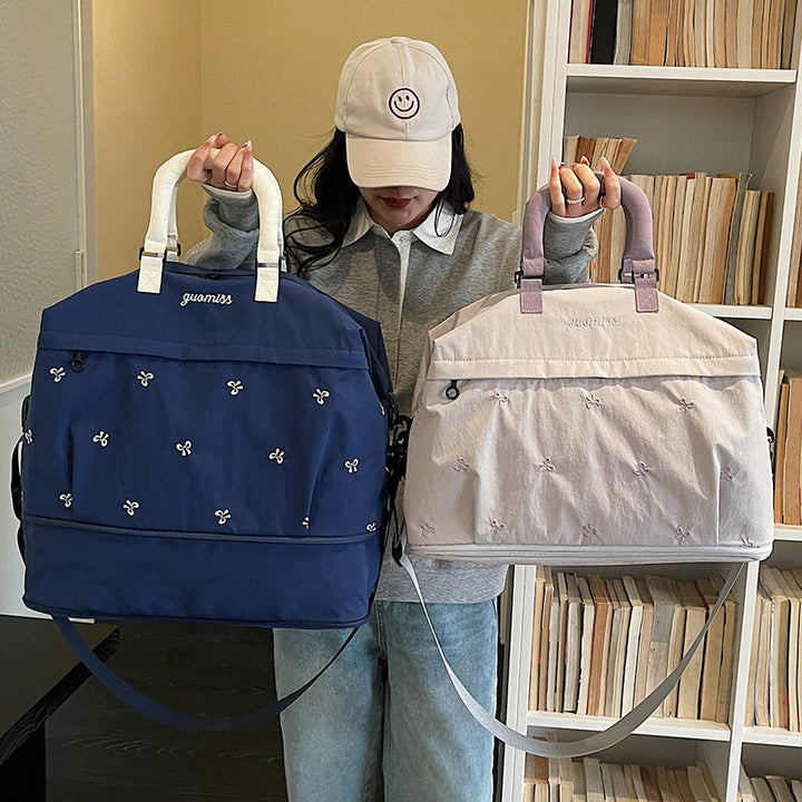 Embroidered Utility Travel Bag