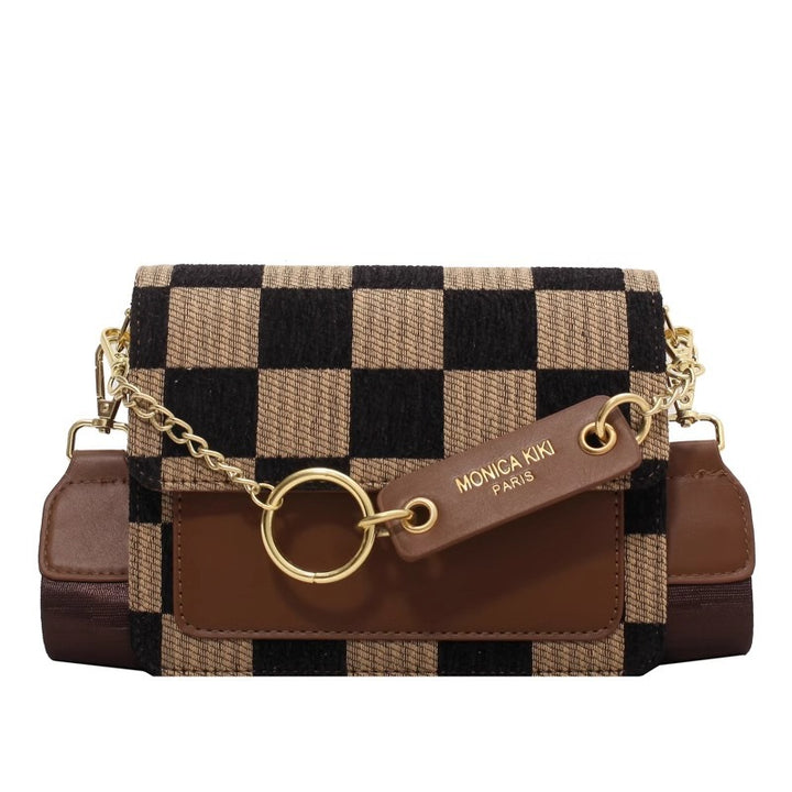 Fashion-Forward Checkered Crossbody Bag Kalsten