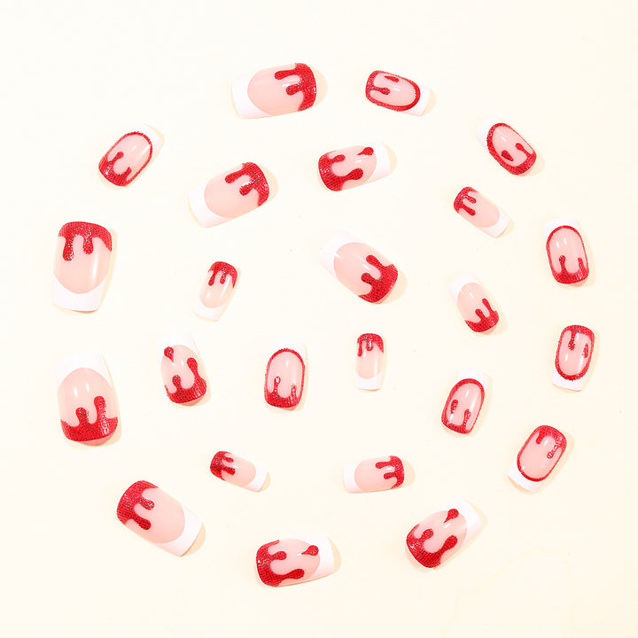 Artistic Blood Drip Nail Art Extensions Kalsten