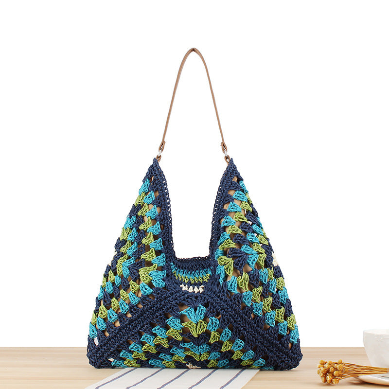 Hand-knotted shoulder bag in modern design Kalsten