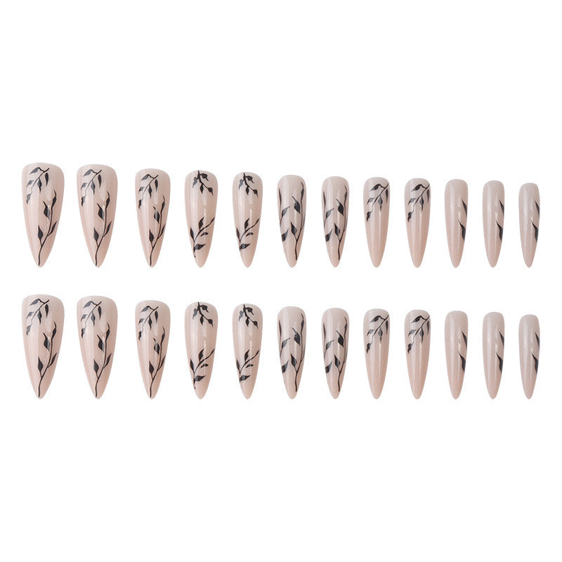 Elegant Artificial Lace Nails with Floral Design Kalsten