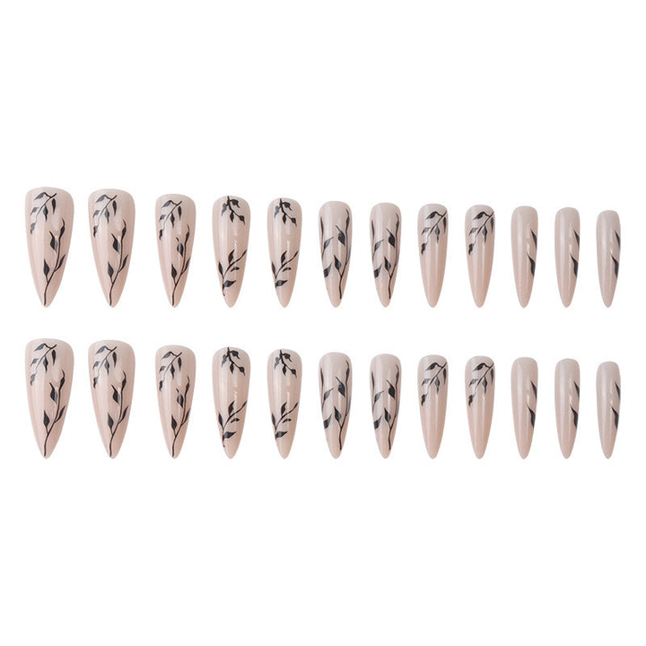 Elegant Artificial Lace Nails with Floral Design Kalsten