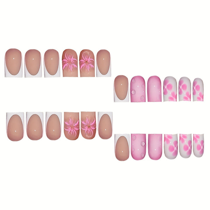 Artistic Floral Nail Art Extensions Kalsten