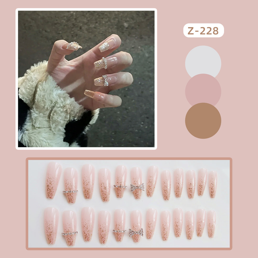 Luxury Glittered Press-On Nail Art Kalsten