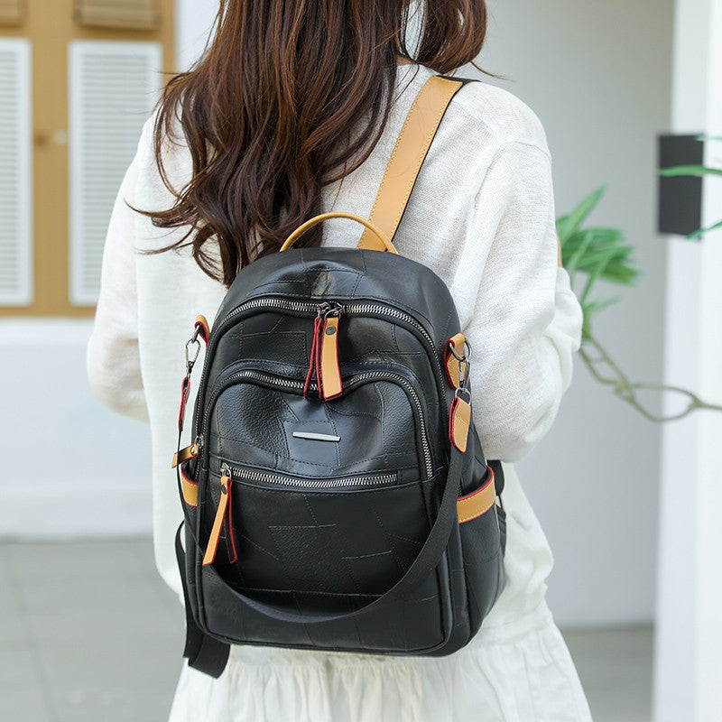 Versatile Multi-Functional Leather Backpack Kalsten