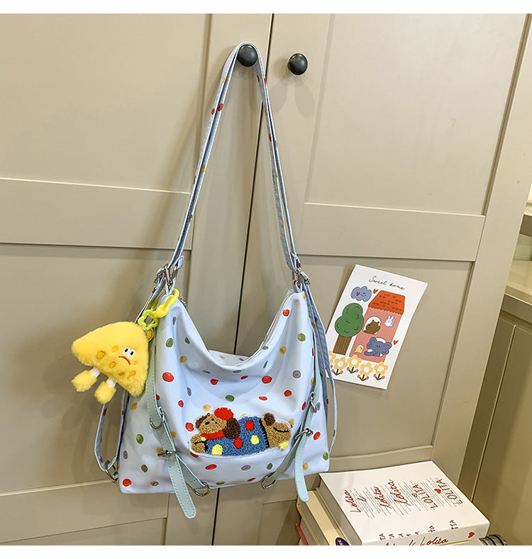 Playful Polka Dot Plush Crossbody Bag Kalsten