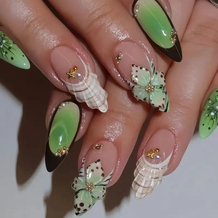 Decorative 3D Butterfly Themed Press-On Nail Art Kalsten