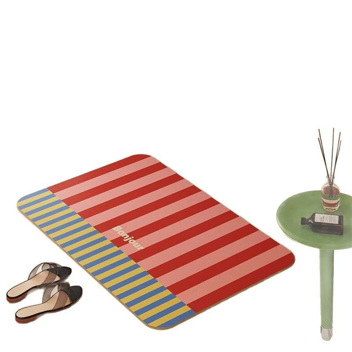 Colorful Striped Bath Mat Kalsten