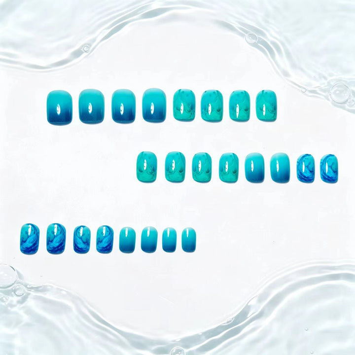 Artistic Wave-Inspired Nail Art Kalsten