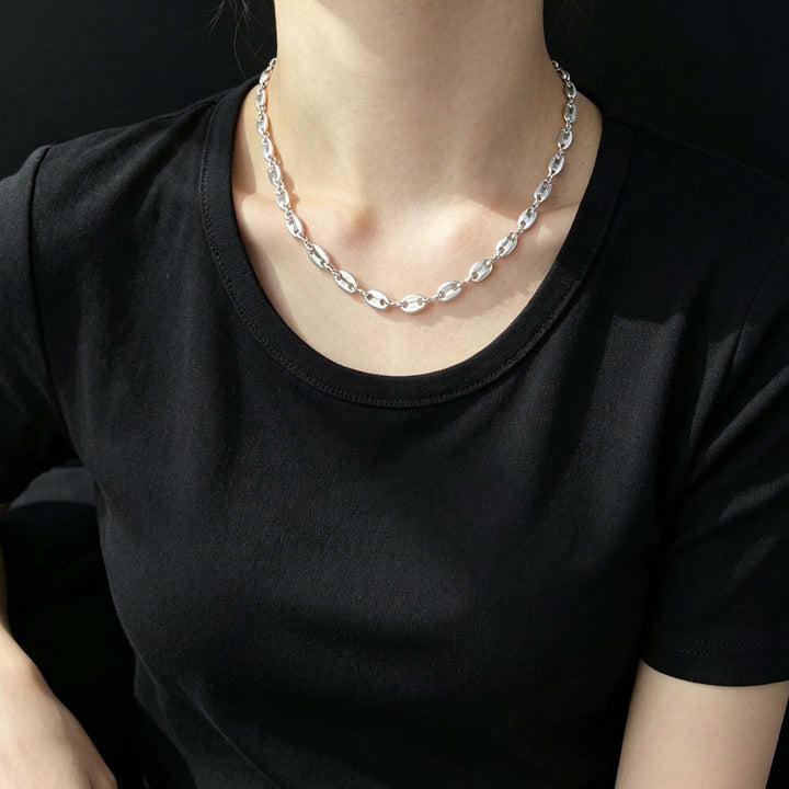 Modern Chunky Linked Chain Necklace Kalsten