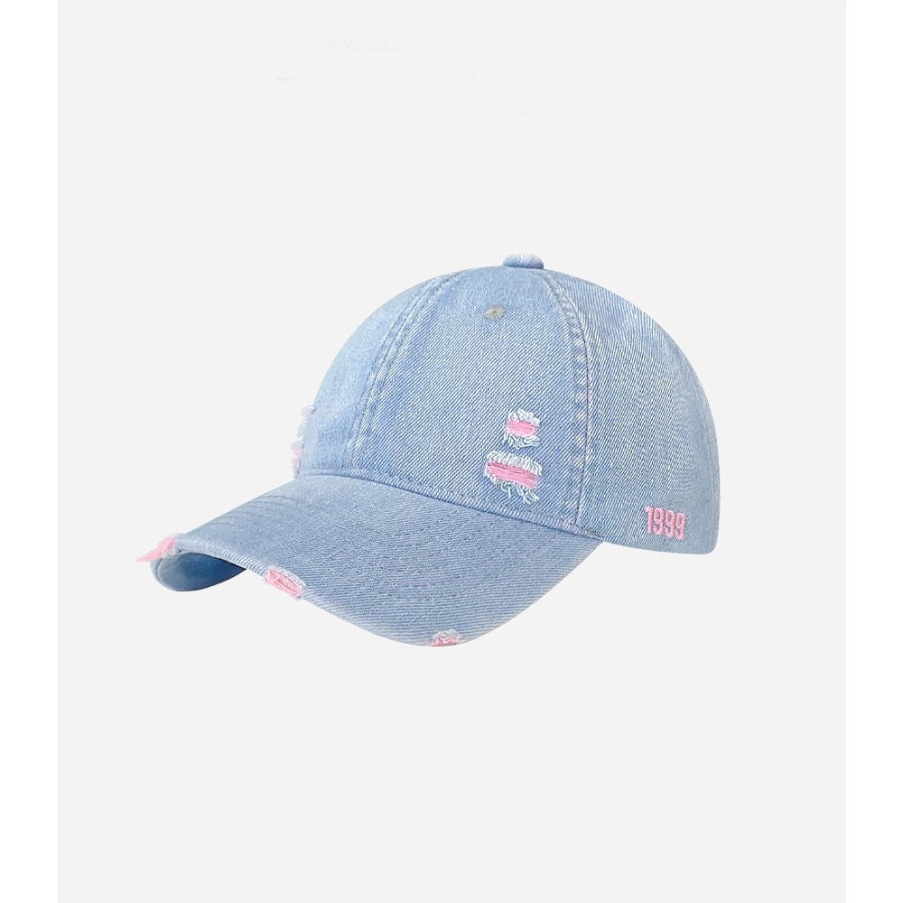 Vintage Distressed Denim Baseball Cap