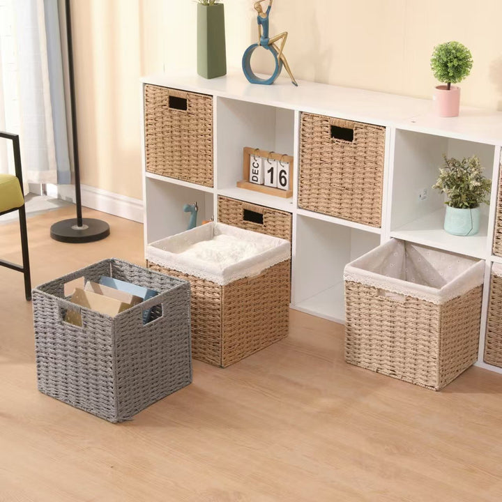Rectangular Natural Fiber Storage Basket Kalsten