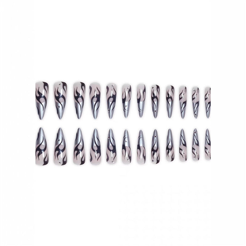 Artistic Flame Design Press-On Nail Extensions Kalsten