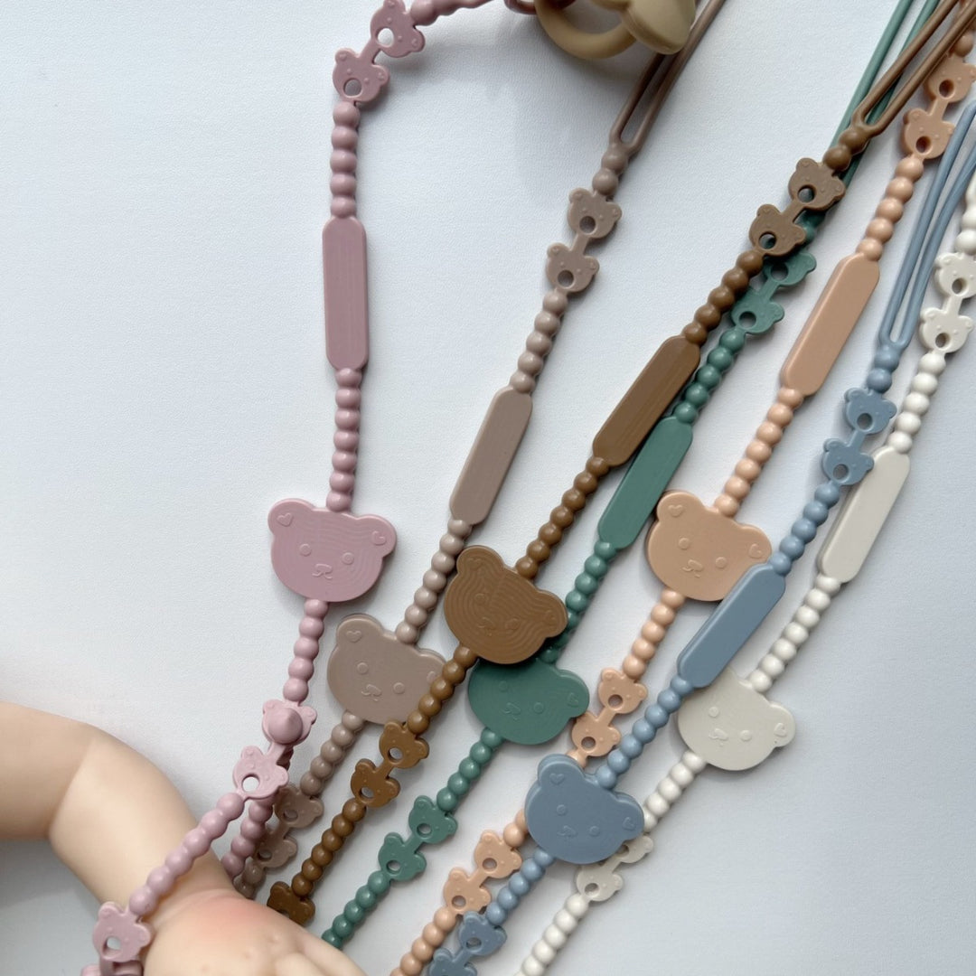 Multi-Purpose Beaded Safety Cord with Teddy Snap and Quick-Release Clip
