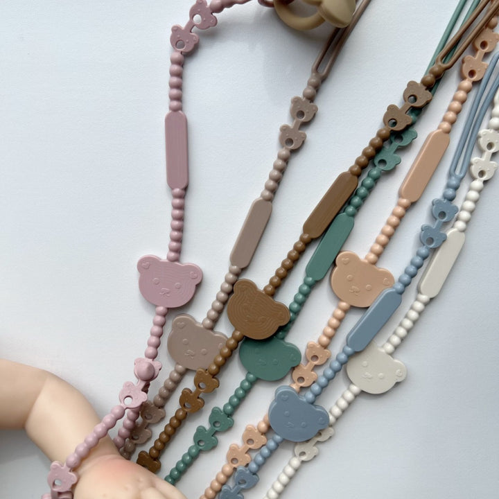 Multi-Purpose Beaded Safety Cord with Teddy Snap and Quick-Release Clip