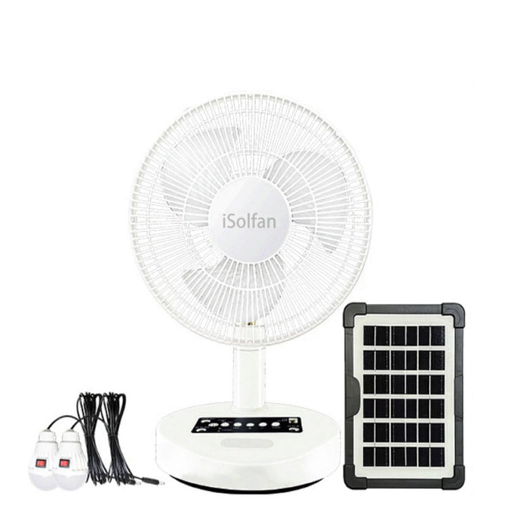 Women's portable solar-powered table fan with USB charging function Kalsten