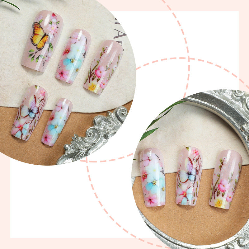 Floral Art Press-On Nails Set Kalsten