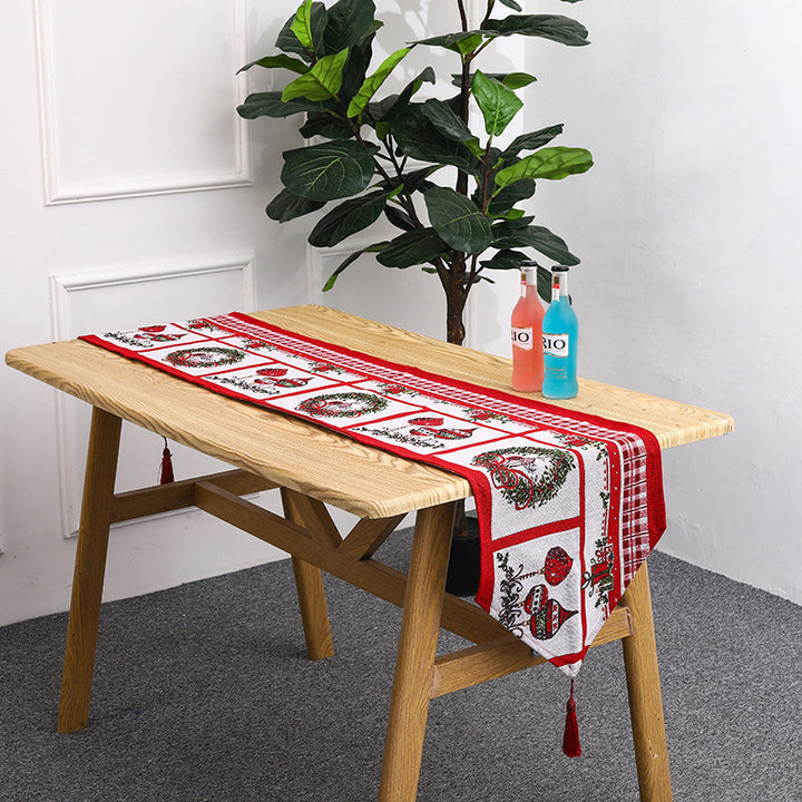 Festive table runner with reindeer motif Kalsten