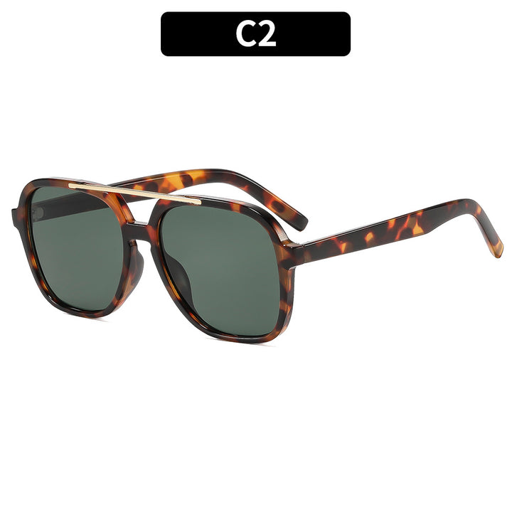 Vintage-Inspired Geometric Square Sunglasses