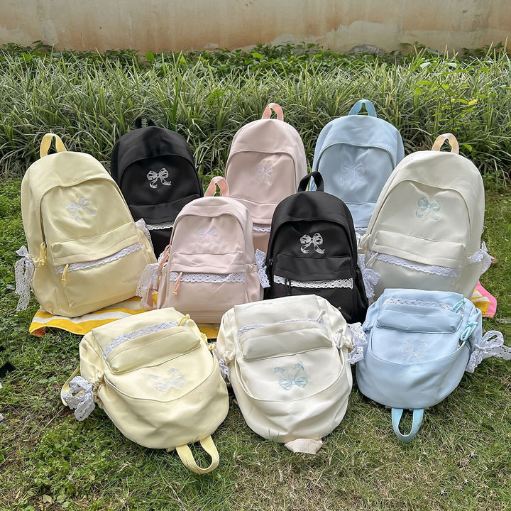 Charming Bow-Embellished Backpack Kalsten