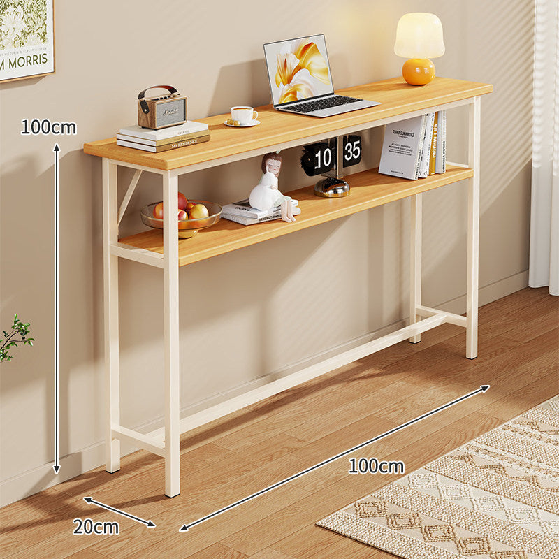 Narrow Industrial Console Table with Slim Profile
