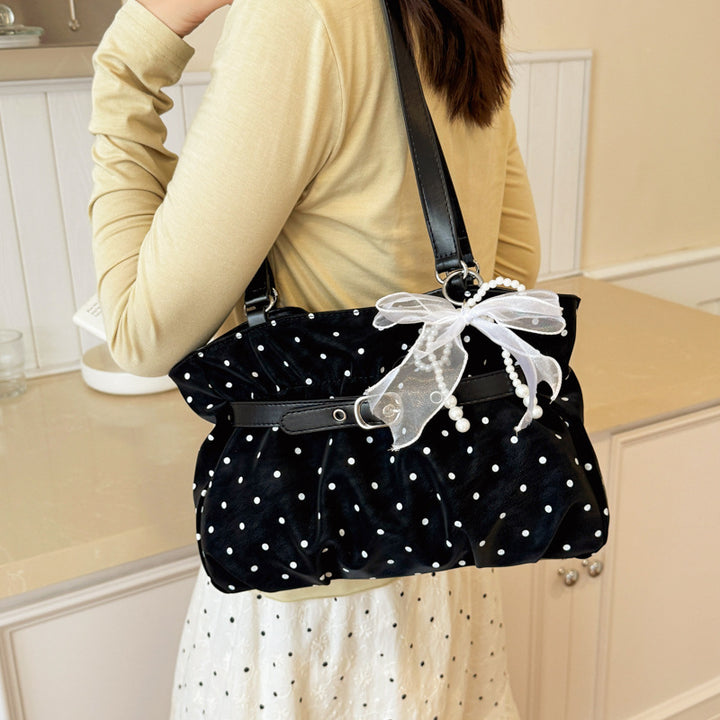 Stylish Soft Fabric Pleated Handbag