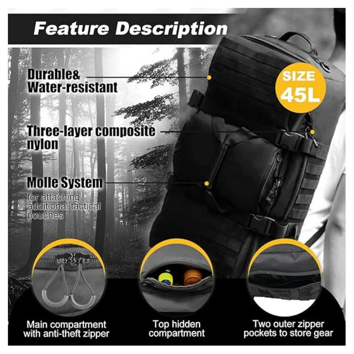 Tactical Duffel Bag with Multi-Compartment Storage Kalsten