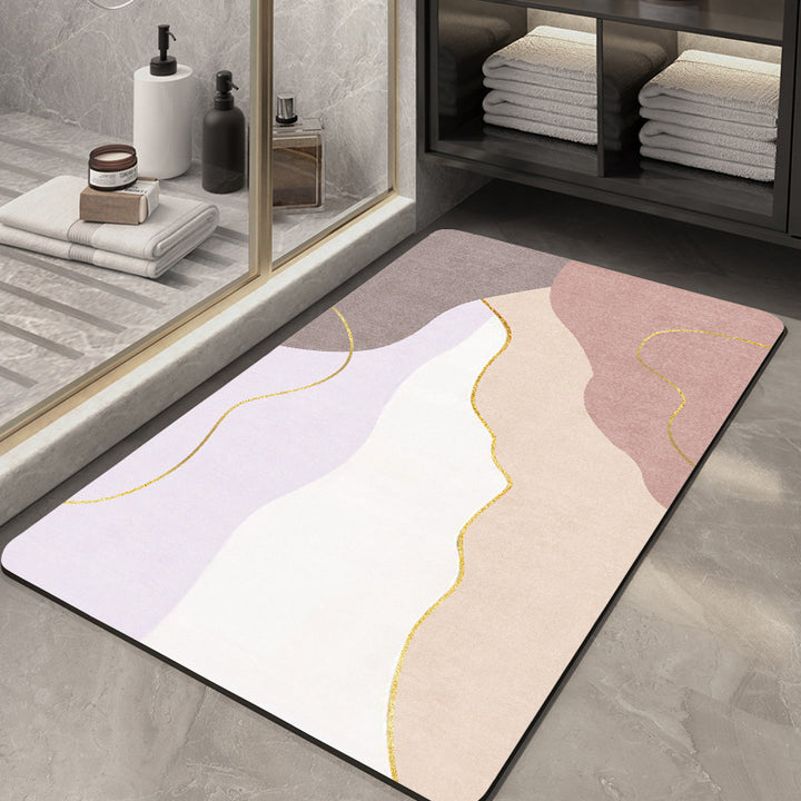 Contemporary Geometric Bath Rug Kalsten