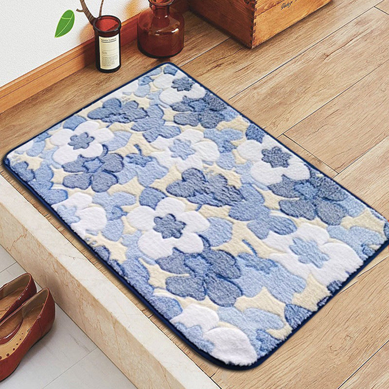 Star-Patterned Plush Bath Mat Kalsten