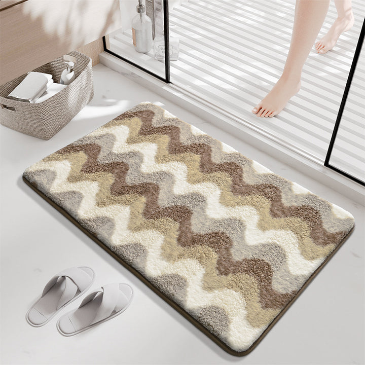 Decorative Wave Pattern Bath Mat Kalsten