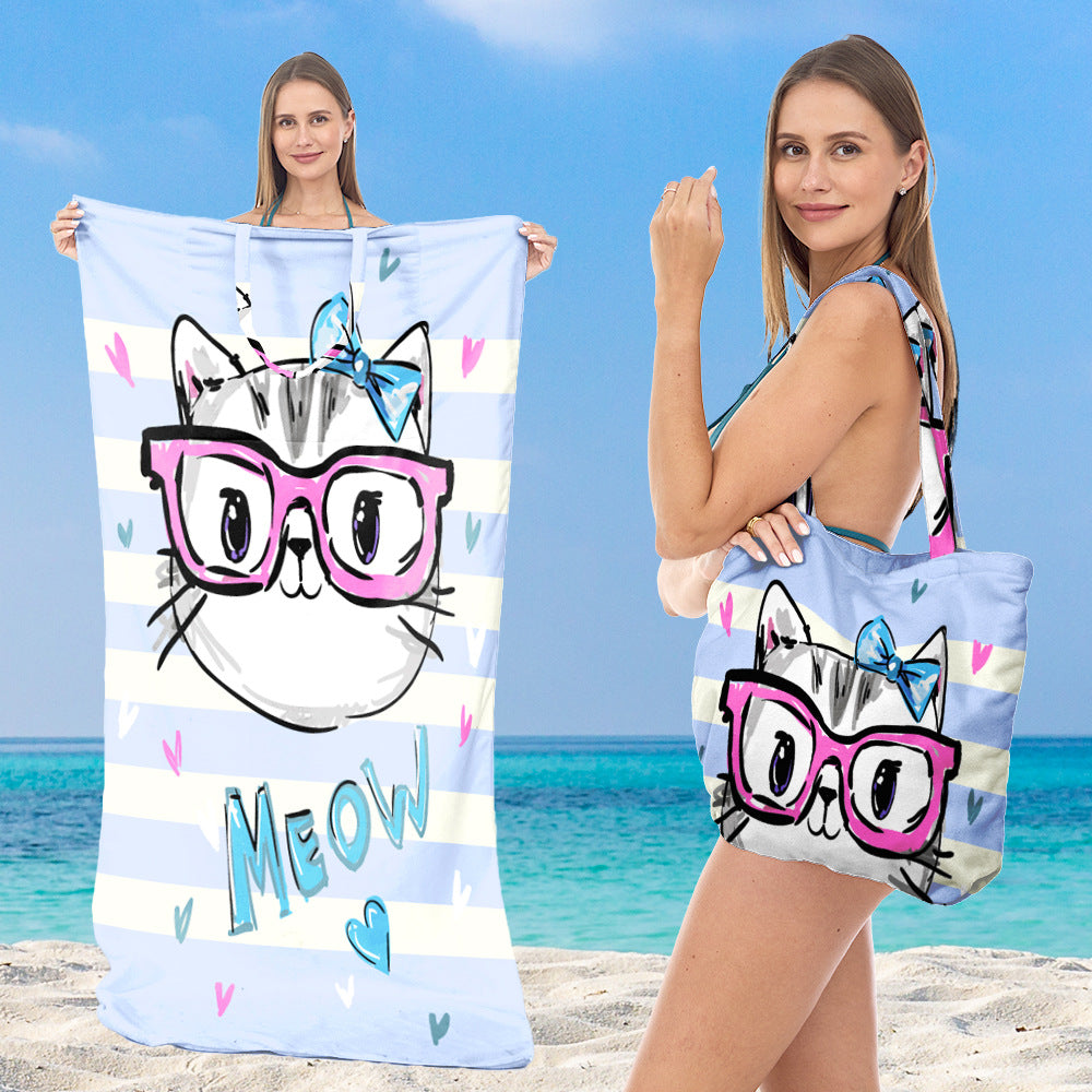 Beach towel with integrated carrying bag Kalsten