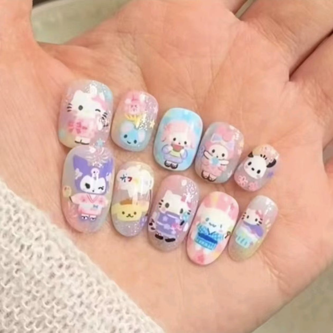 Creative Cartoon Press-On Nail Art Kalsten