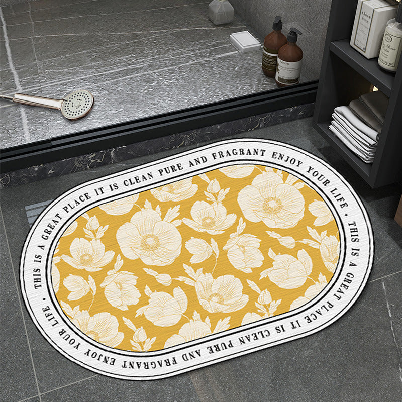 Unisex Floral Pattern Bathmat Kalsten